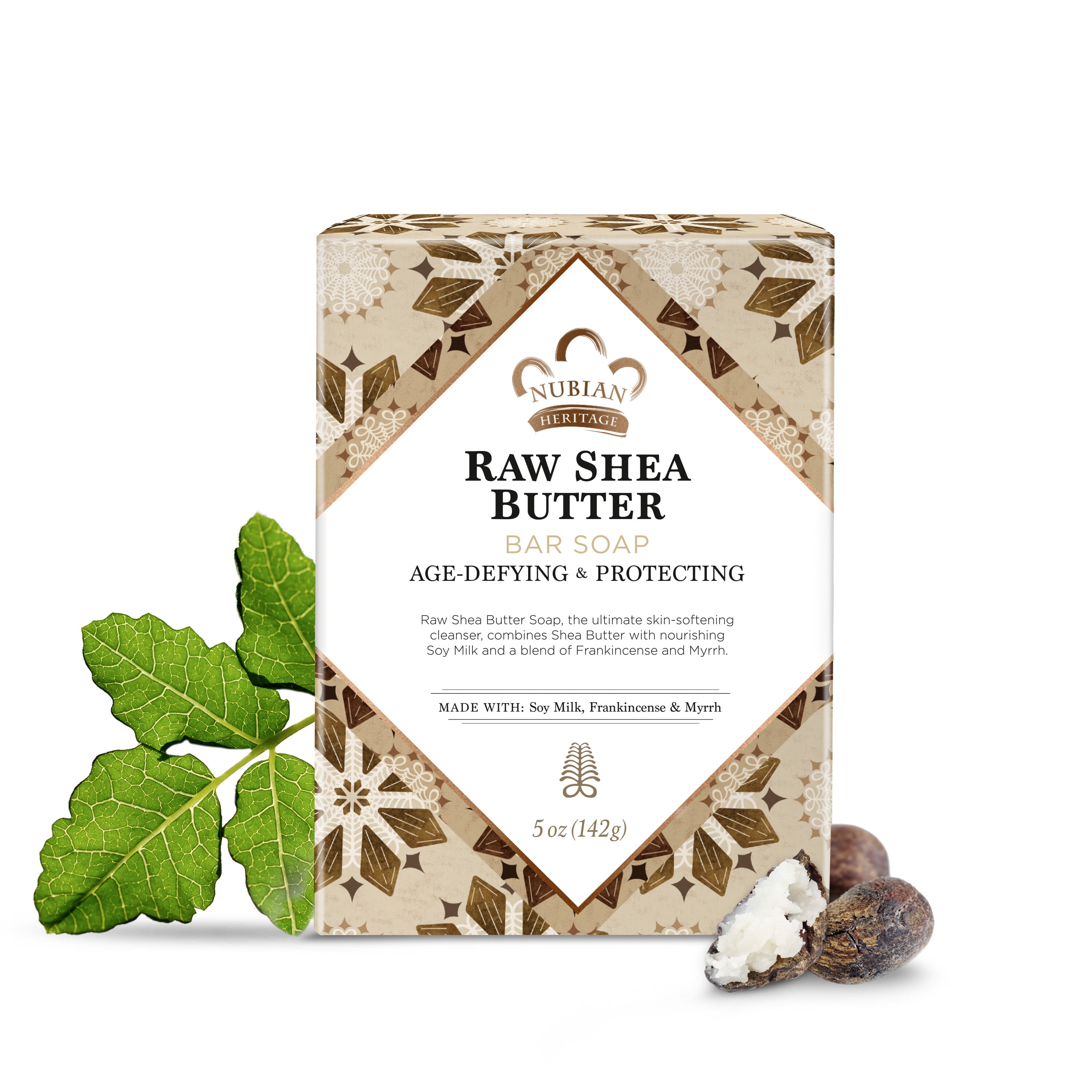 (3 pack) Nubian Heritage Bar Soap for Dry Hands Raw Shea Butter Cruelty Free Skin Care, 5 oz