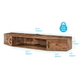 thumbnail image 5 of FITUEYES Floating TV Stand with 2 Doors for TVs up to 55", Brown, 5 of 6