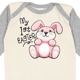thumbnail image 4 of Inktastic My 1st Easter Cuddly Pink Bunny Boys or Girls Long Sleeve Baby Bodysuit, 4 of 5