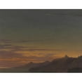 thumbnail image 3 of Alexander Cozens 14x12 Black Modern Framed Museum Art Print Titled - Close of the Day; Sunset on the Coast (Between 1768 and 1775), 3 of 5