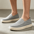 thumbnail image 3 of EKVAHL Women's Orthopedic Slip On Loafers, Woven Non Slip Canvas Mules, Arch Support Soft Flat Sole Travel Daily Outdoor Walking Flats Gray, 3 of 4