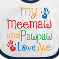 thumbnail image 4 of Inktastic My Meemaw and Pawpaw Love Me Boys or Girls Baby Bib, 4 of 4