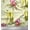 Light Yellow, variant on Soimoi White Silk Fabric Triangle,Leaves & Lily Flower Printed Fabric 1 Yard 42 Inch Wide
