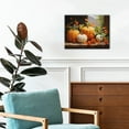 thumbnail image 5 of Fall Pumpkin Canvas Wall Art Halloween Pictures Maple Leaf Decor Thanksgiving Wall Prints Rustic Autumn Themed Wall Decor Framed Modern Artwork for Living Room Kitchen Bedroom Home Decorations 12x16”, 5 of 6