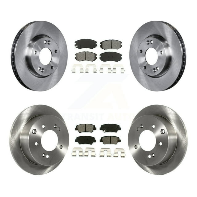 Transit Auto Front Rear Disc Brake Rotors and Semi-Metallic Pads Kit for Car 2010-2011 Kia Soul 2.0L K8S-101437