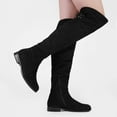 thumbnail image 6 of DREAM PAIRS Women's Fashion Over The Knee High Low Block Heel Riding Boots HI_FLAT BLACK Size 5.5, 6 of 7
