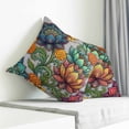 thumbnail image 3 of Vintage Floral Boho Pillow Covers 20x20 Inch Decorative Throw Pillow Cover, Abstract Art Modern Flowers Sofa Pillowcases Accent Cushion Case Home Decor Bedroom Living Room, 3 of 6