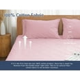 thumbnail image 3 of HOMTEC 200TC 100% Cotton Percale Weave, Pillowcase Set of 2, King Size, Dark Pink, 3 of 9