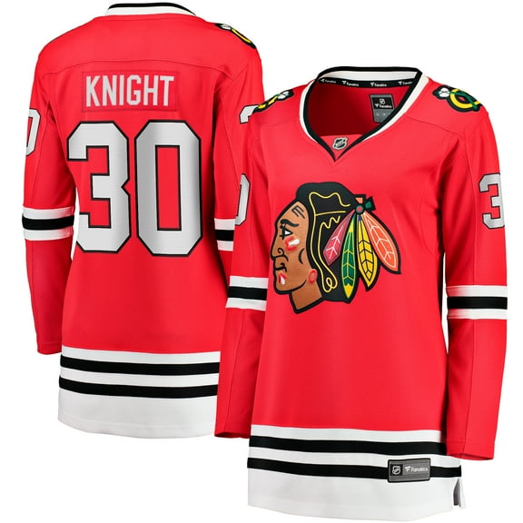 Women's Fanatics Spencer Knight Red Chicago Blackhawks Home Breakaway Player Jersey