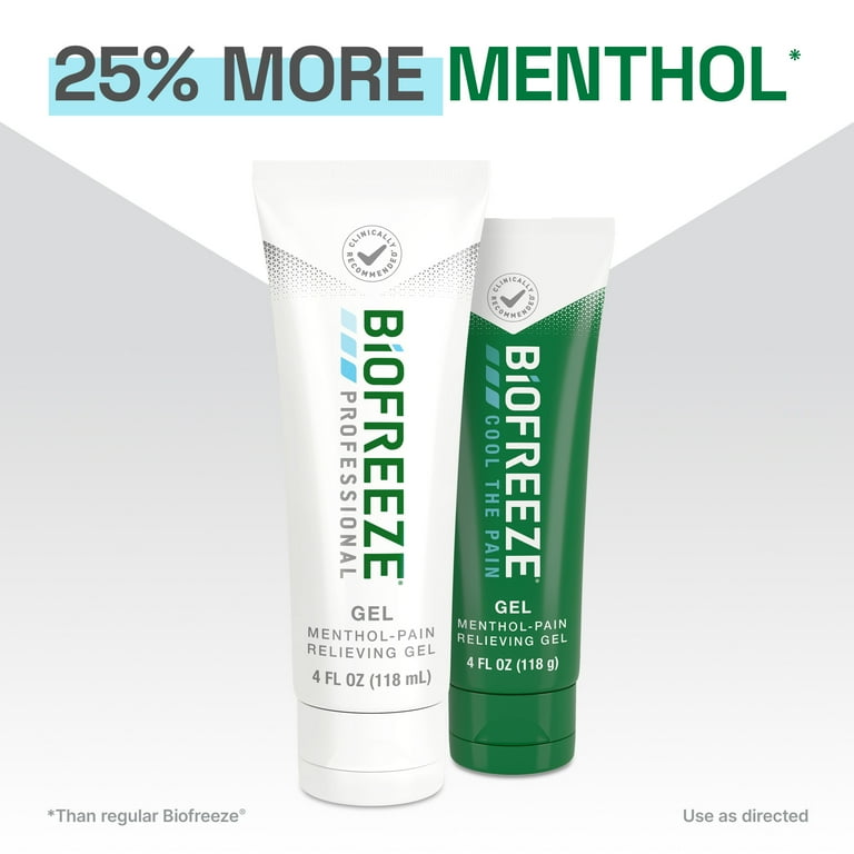 BIOFREEZE 冷却療法クリーム 110g×3本 Biofreeze Professional Pain Relief Gel, 4 FL OZ, For Sore