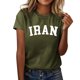thumbnail image 3 of Camiseta de Manga Corta Impresa de Cuello Alto para las Mujeres, Tops de Cuello Redondo para las Mujeres Mezcla de Poliéster de Spandex de Uso Diario Casual, 3 of 5