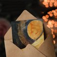 thumbnail image 3 of Artery8 Greeting Card Abstract Sunrise Orange on Black Oil Painting Blank For Him Or Her Art Birthday Card, 3 of 3