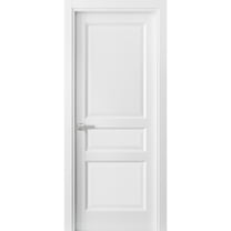 Pantry Kitchen 3-Panels Door with Hardware | Lucia 31 White Silk | Single Panel Frame Trims | Bathroom Bedroom Sturdy Doors-18" x 80"