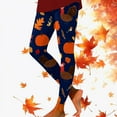 thumbnail image 2 of TYGHBN Thanksgiving Turkey Pumpkin Wheat Print High Waisted Tight Comfortable Sports Leggings for Women plus Leggings for Women plus Size Women's Leggings with Pockets Workout Women Shorts plus Size, 2 of 5