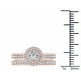 thumbnail image 4 of 3/4 Carat T.W. Diamond Double Halo 10kt Rose Gold Engagement Ring Set, 4 of 4