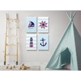 thumbnail image 2 of Awkward Styles Marine Framed Canvas Art Nautical Kids Room Prints Art Gifts for Kids Baby Room Design Funny Art for Kids Art Set of 4 Newborn Baby Room Wall Decor Sea Wallpapers Made in USA, 2 of 4