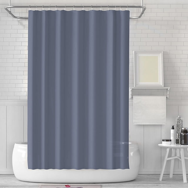 Fasiaou 70x70 Inch Solid Color Waterproof and Mildew Proof Shower Curtain, Punch-Free Installation Light Transmitting Privacy Protection for Bathroom Partition,Dark Gray