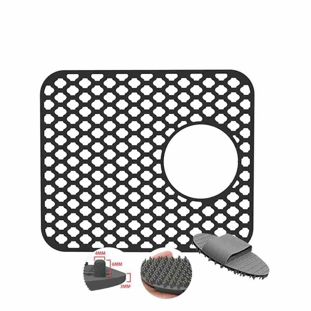 Home Kitchen Drying Quick Drain Anti Slip Sink Mat Sink Protector Pad