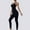 Black, variant on TMOYZQ One Piece Jumpsuit for Women Yoga Bodycon Ribbed Jumpsuit Workout Sleeveless Backless Rompers with Tummy Control Bodysuits