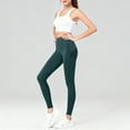 thumbnail image 4 of Pantalones de yoga para mujer, ajustados, de cintura alta, con realce de cadera, a rayas, con rosca, para uso externo., 4 of 8