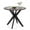 Black, variant on Costway Round Dining Table 36" Faux Marble Tabletop Rubber Wood Legs Kitchen Black