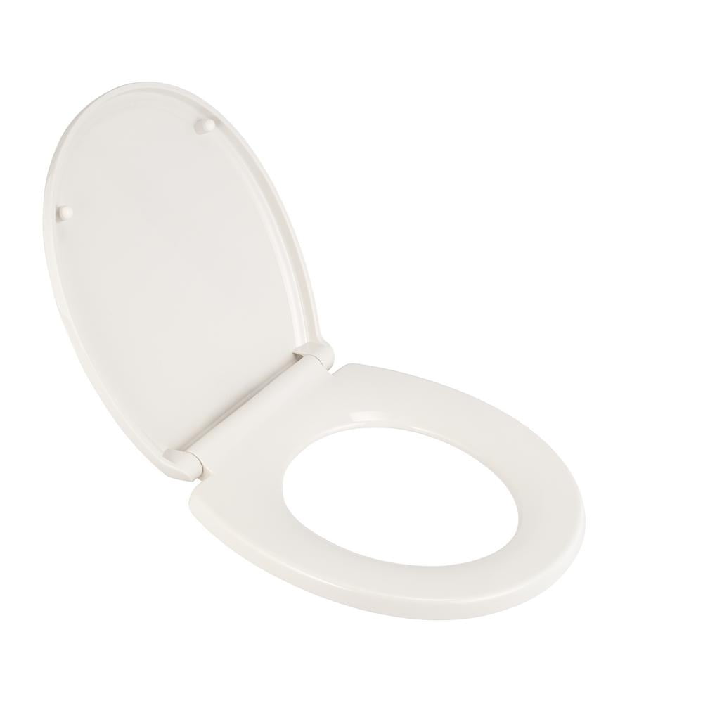 American Standard Traditional Slow-Close Round Front Luxury Toilet Seat with Everclean in White