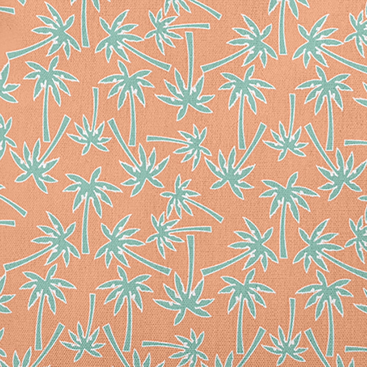 20" x 20" Simply Daisy Palm Tree Pattern Polyester Indoor/Outdoor Pillow, Orange Qty 1