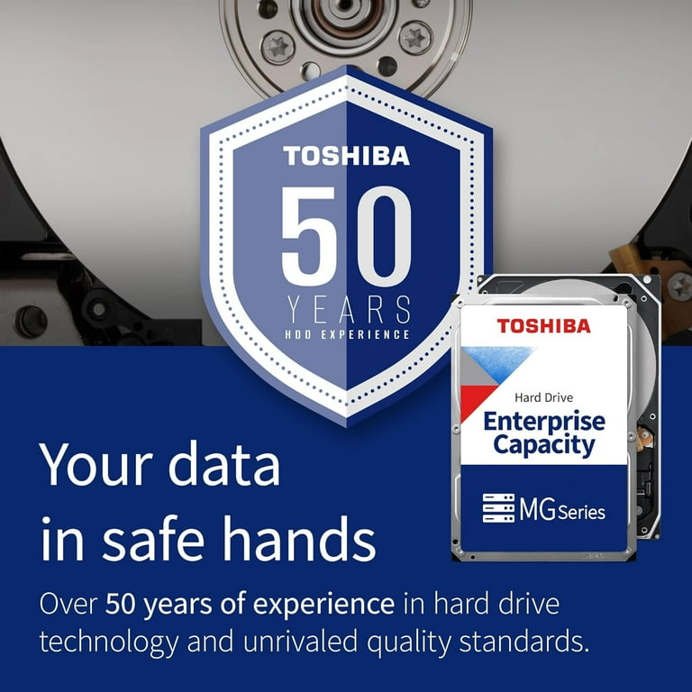Toshiba 16TB Hard Drive MG08ACA16TE, Enterprise, 7200RPM, 512MB