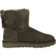thumbnail image 2 of Ugg Women's Mini Bailey Bow Grey Ankle-High Suede Boot - 6M, 2 of 3