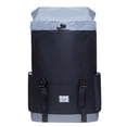 thumbnail image 4 of KAUKKO Vintage Casual polyster and Leather Rucksack Backpack (Nylon Black), 4 of 5