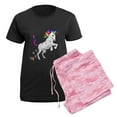 thumbnail image 5 of CafePress - Unicorn Cupcakes Women's Dark Pajamas - Women's Short Sleeve Print T-Shirt and Pants Dark Cotton Pajama Set, 5 of 7