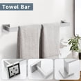 thumbnail image 2 of 10-Piece Bathroom Hardware Accessories Set - Brushed Nickel Towel Bar, Holder & Racks - SUS304 Stainless Steel - Wall Mounted, 23.6-Inch, 2 of 14