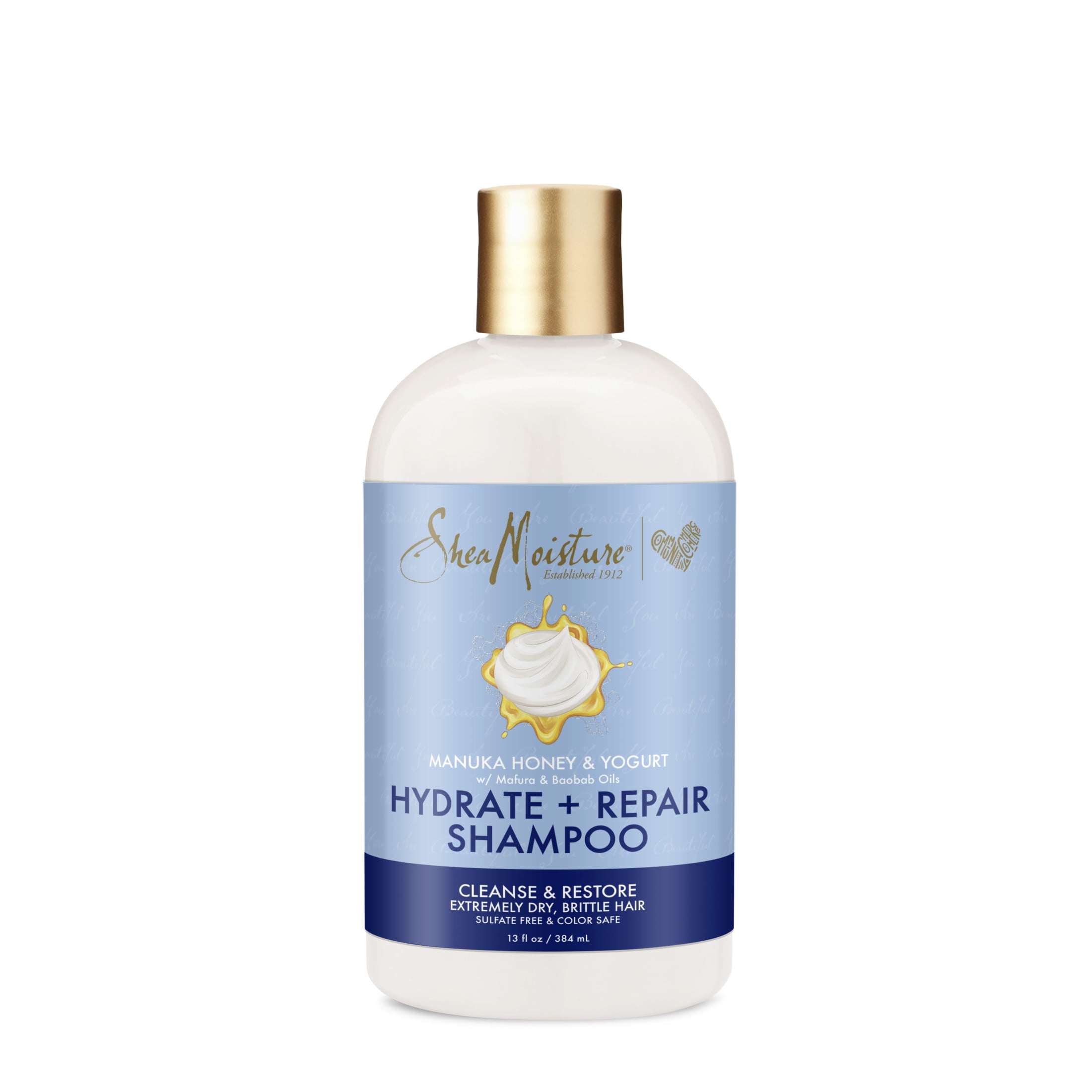 SheaMoisture Moisturizing Shampoo, Hydrate + Repair Sulfate-Free for Dry, Damaged Hair, 13 oz