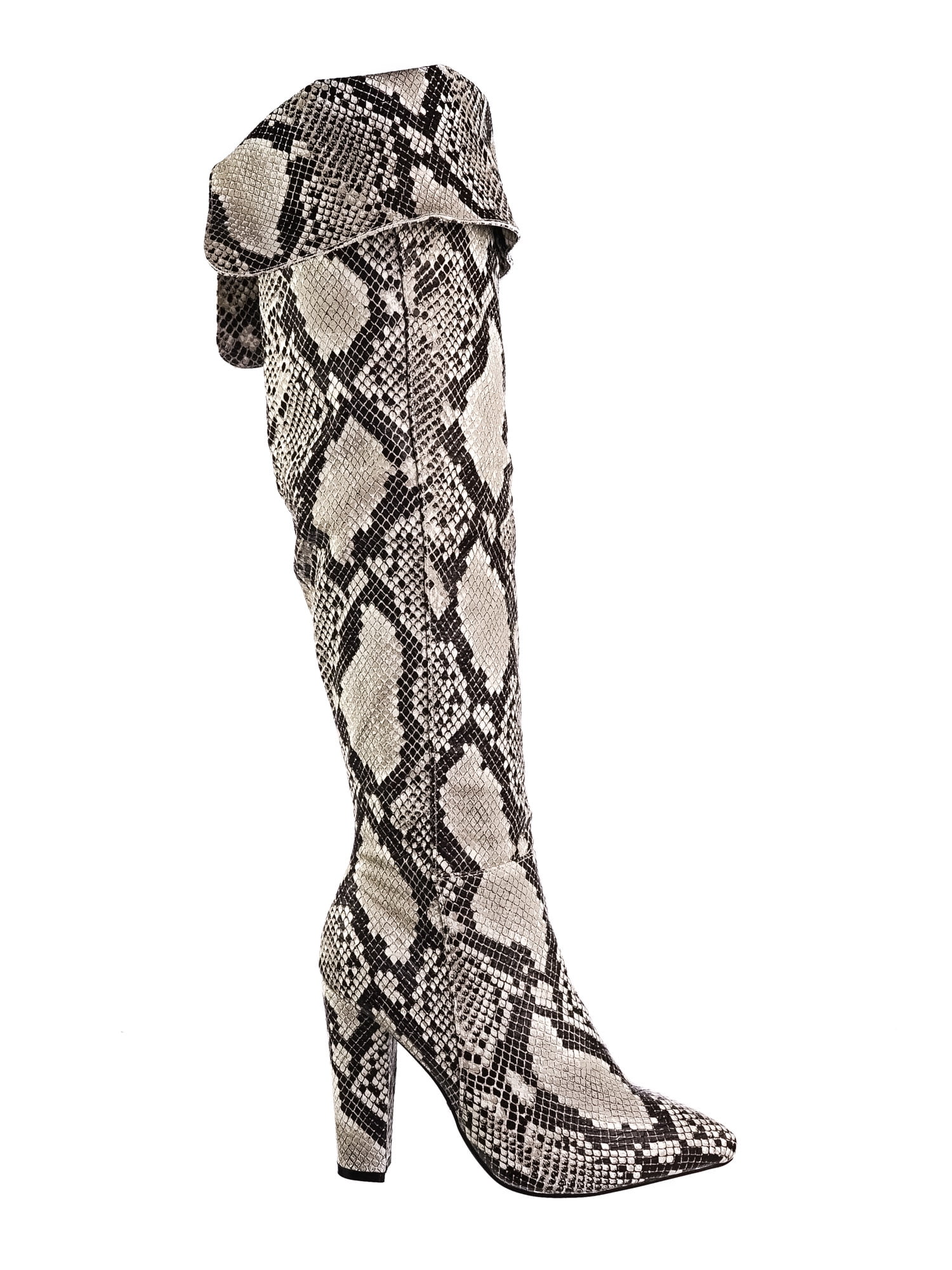bamboo snakeskin boots