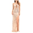 thumbnail image 2 of DailyTrove Women's Sequin Evening Gown-Sleeveless-Floor-Length-Polyester-for Formal Gala/Wedding-Sparkly Sequin, 2 of 6