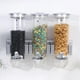 thumbnail image 3 of Dispensador triple de alimentos secos para montaje en pared, lata sellada para bocadillos de granos de café, 4.1-5L, tanque de almacenamiento de arroz Blanco Soledad dispensador de cereales, 3 of 10