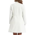 thumbnail image 3 of Abrigo de cuello alto INSPIRE CHIC para mujer, abrigo de invierno de doble botonadura de manga larga XL blanco, 3 of 5