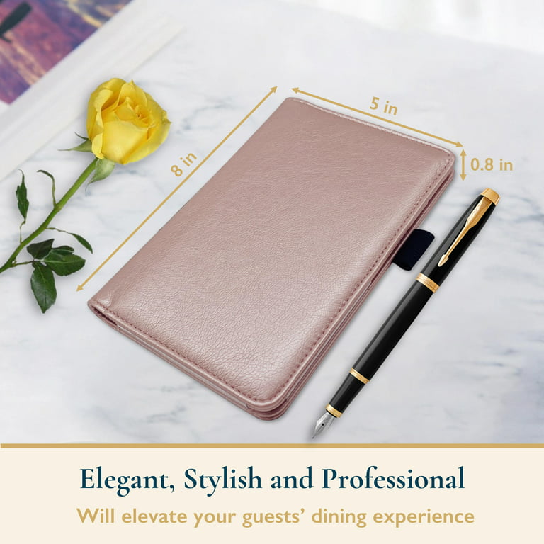 FIODAY Server Books for Waitress PU Leather Waiter Book with Zipper Pocket,  Cute Serving Book Guest Check Book Server Note Pads Holder Fits Server  Apron - Yahoo Shopping