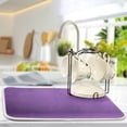 thumbnail image 5 of Purple Solid Color Dish Drying Mat Absorbent Reversible Dish Drainer Pad Tableware Mat for Kitchen Countertop Home Decoration, 16 x 18 Inch, 5 of 7