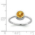 thumbnail image 3 of White Sterling Silver Ring Band Gemstone (11) November Citrine Yellow, 3 of 3