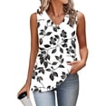 thumbnail image 5 of Mifsaly Cotton Tank Tops Women V-Neck Sleeveless Top Floral Print Slim Fit Fashion Blouse Breathable Lightweight Trendy Boho Clothes XL, 5 of 6