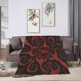 thumbnail image 6 of DouZhe Ultra-Soft Micro Fleece Lightweight Flannel Bed Blanket, Fractal Dark Spiral Vortex Print Cozy Warm Throw Blankets, 50"x40", 6 of 7