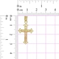 thumbnail image 6 of 14k Yellow & White Gold, Small Cross Jesus Christ Crucifix Pendant Religious Charm 17mm with 18" Dainty Neck Chain, 6 of 8