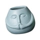 thumbnail image 5 of Maceta de cerámica con dibujos animados para interiores, ideal para inauguración de la casa Azul claro, 5 of 9