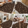 thumbnail image 5 of 3'x5' Area Rugs, Brown Floral Indoor Outdoor Area Rug for Living Room Bedroom, Vintage Spring Botanical Flowers Washable Bathroom Rugs Kitchen Floor Carpet Mats Home Decor Aesthetic, 5 of 8