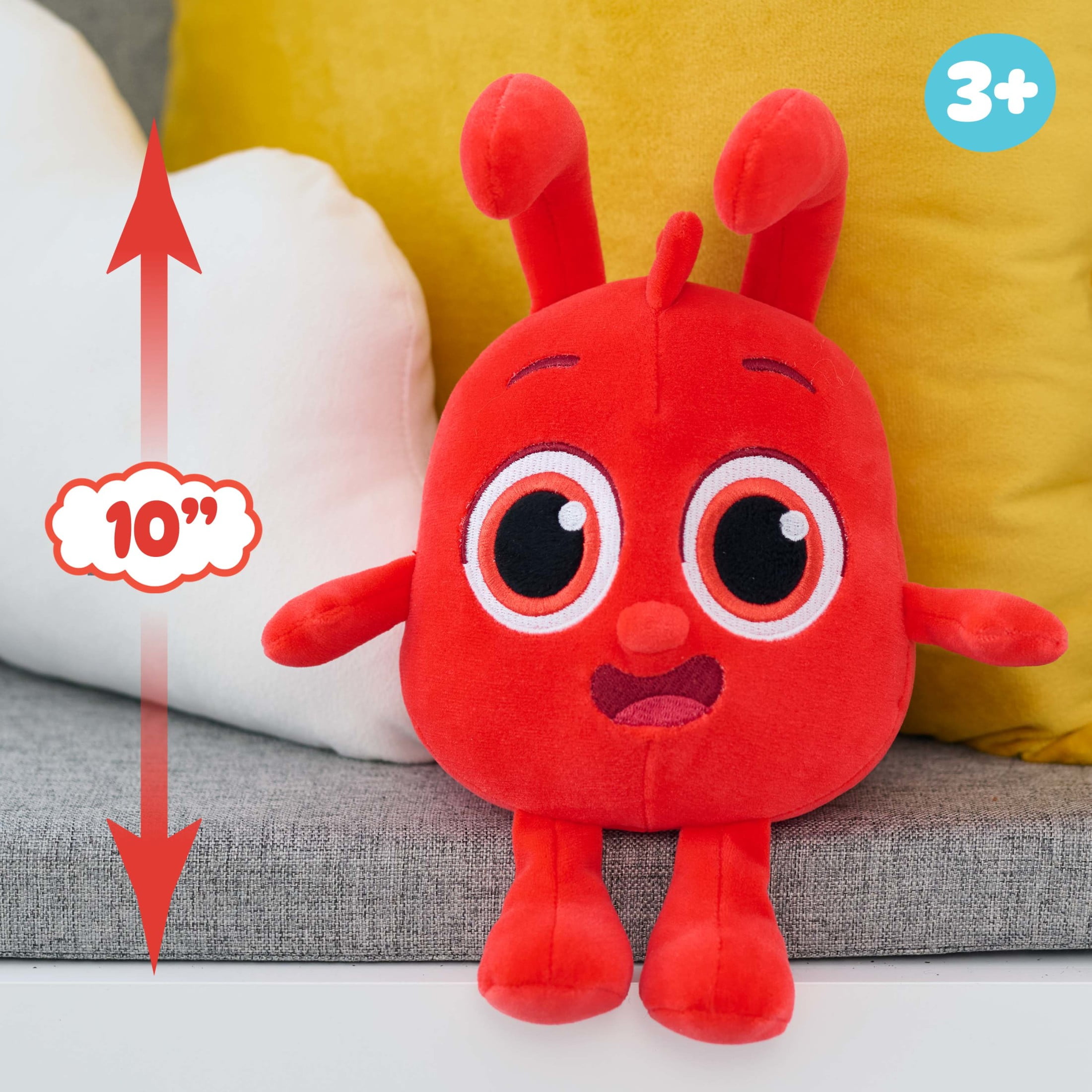 Morphle Talking 10-inch Plush Stuffed Animal , Red, Monster Baby and Toddler Toys for Kids Ages 3 and up