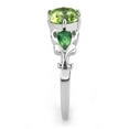thumbnail image 4 of Luxe Jewelry Designs Women's Stainless Steel Engagement Ring with Synthetic Peridot Glass Stones -, 4 of 4