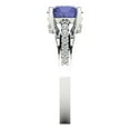 thumbnail image 3 of 2.21ct round cut blue tanzanite 18k white gold Bridal Wedding Engagement Promise Anniversary Ring for Women size 6, 3 of 7