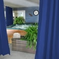 thumbnail image 3 of Jordan Manufacturing 54" x 84" Admiral Navy Solid Grommet Semi-sheer Outdoor Curtain Panel (2 Pack), 3 of 10