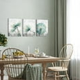 thumbnail image 5 of Visual Art Decor 3 pieces 12x16 inch Framed Canvas Wall Art Clearance Kit Teal Dandelion on Rustic Grey Print 3 Picture Picture Canvas Poster Home Artwork Painting Decoration for Living Room Bedroom, 5 of 11